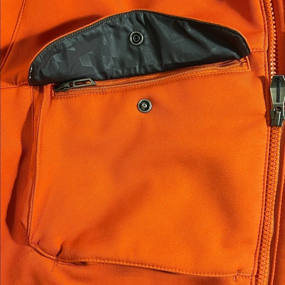 Under Armour Storm Vibrant Orange Zip-Up Jacket With Hood and Pockets Size M